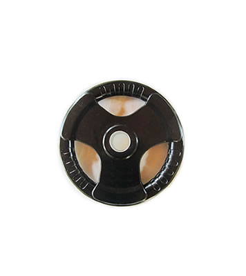 Обрезиненный диск чёрный 1,25кг со втулкой металлической диаметр  51мм